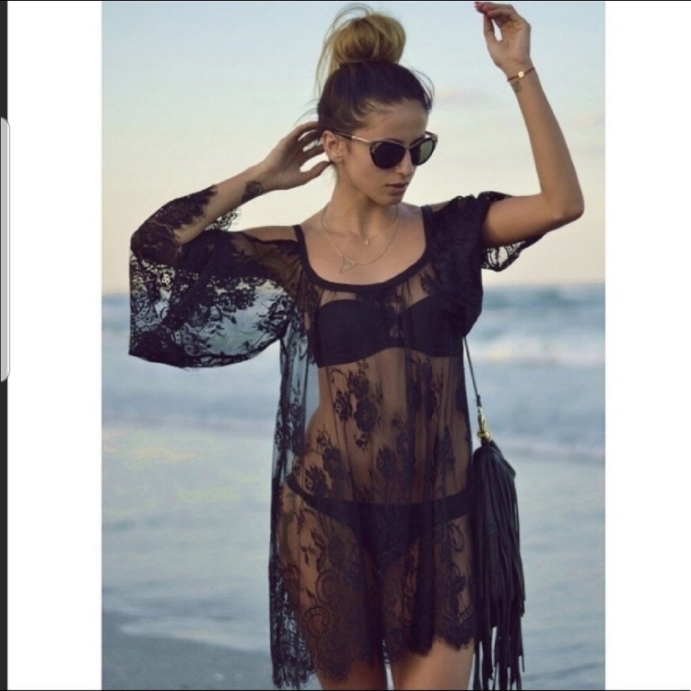 SOLD OUT!!! Perfect Lace Cover up!💋 - Picture 4 of 6